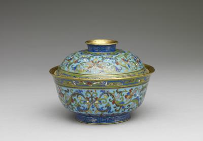 图片[2]-Copper lidded bowl in cloisonne enamels, Qing dynasty (1644-1911)-China Archive